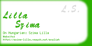 lilla szima business card